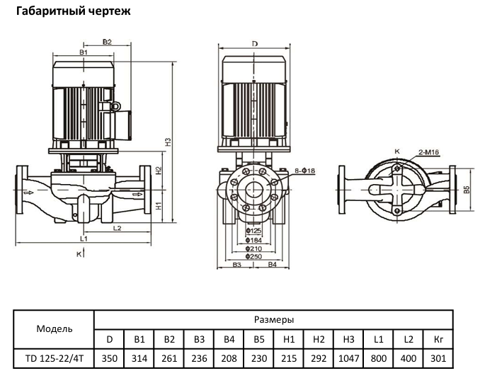 Циркуляционный насос Wellmix TD 125-22/4Т купить по цене 261354.6 руб.