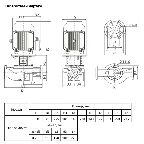 Циркуляционный насос Wellmix TG 100-40/2T, HQCE (3х380В, 18.5кВт) купить по цене 220419.9 руб.