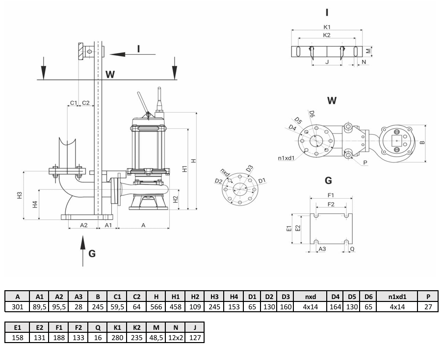 Канализационный насос Wellmix 65WQ2-25-32-5.5/2_380V купить по цене 82727.1 руб.