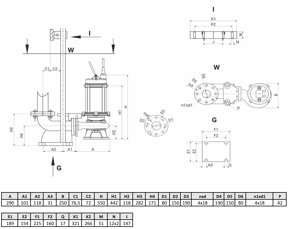 Канализационный насос Wellmix 80WQ2-50-17-4/2_380V купить по цене 55142.1 руб.