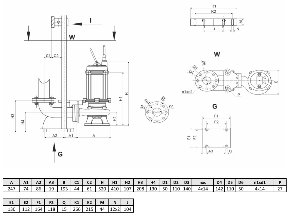 Канализационный насос Wellmix 50WQ2-15-20-2.2/2_380V купить по цене 44641.8 руб.