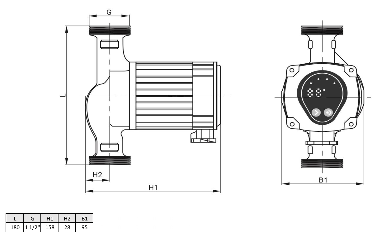 Циркуляционный насос Wellmix WRE 25/40-180 (частотное регулирование) купить по цене 8843.4 руб.