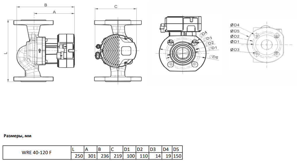 Циркуляционный насос Wellmix WRE 40-120F (частотное регулирование) купить по цене 80838.9 руб.
