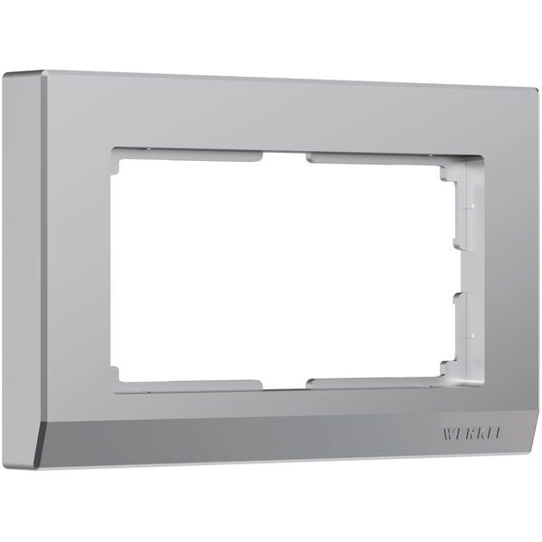 Рамка для розетки и выключателя Werkel Werkel Stark Серебр. Рамка для 2-ой роз. WL04-Frame-01-DBL