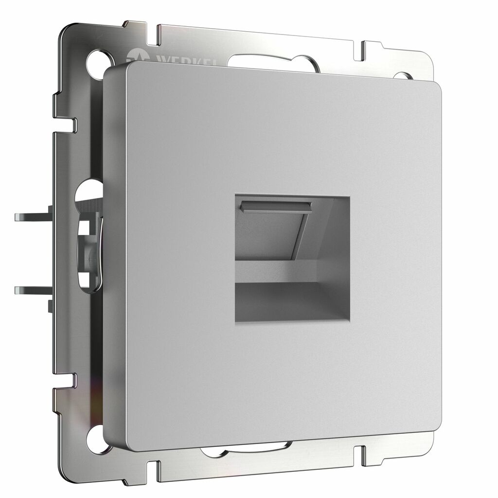 Телефонная розетка Werkel RJ-11 (серебряный) купить с доставкой по РФ