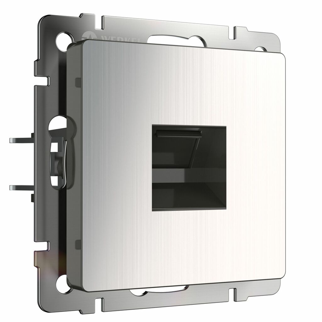 Розетка Werkel Ethernet RJ-45 (глянцевый никель)