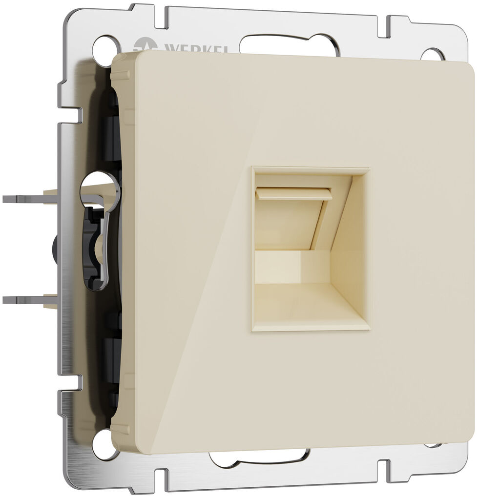 Розетка Werkel Ethernet RJ-45 (айвори акрил)