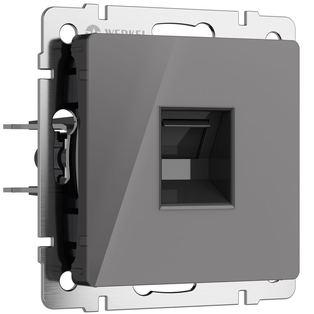 Розетка Werkel Ethernet RJ-45 (графит акрил)