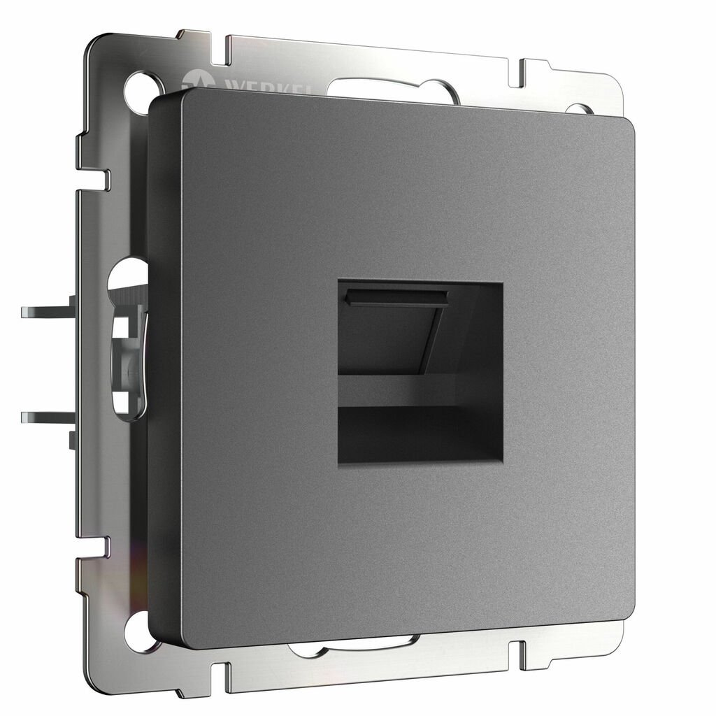 Розетка Werkel Ethernet RJ-45 (графит матовый) купить с доставкой по РФ