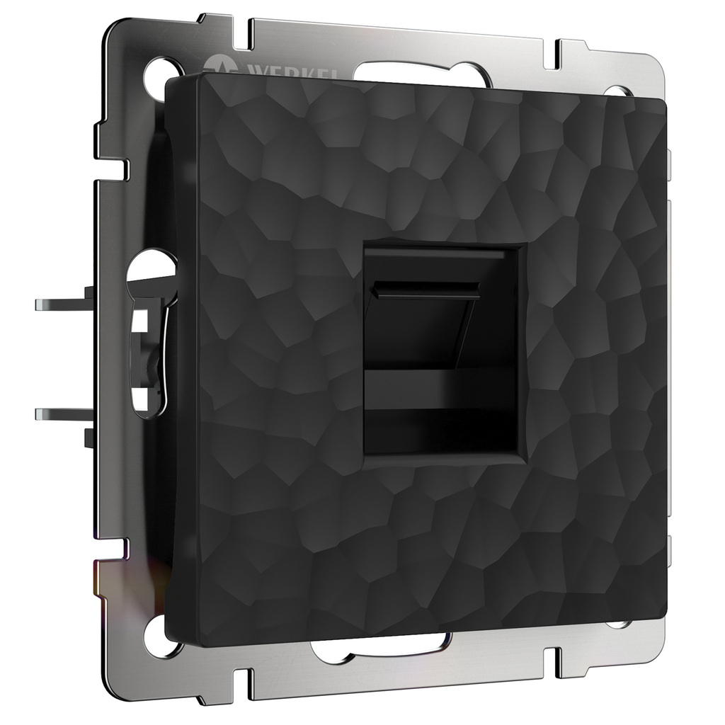 Розетка Werkel Ethernet RJ-45 (hammer черный)