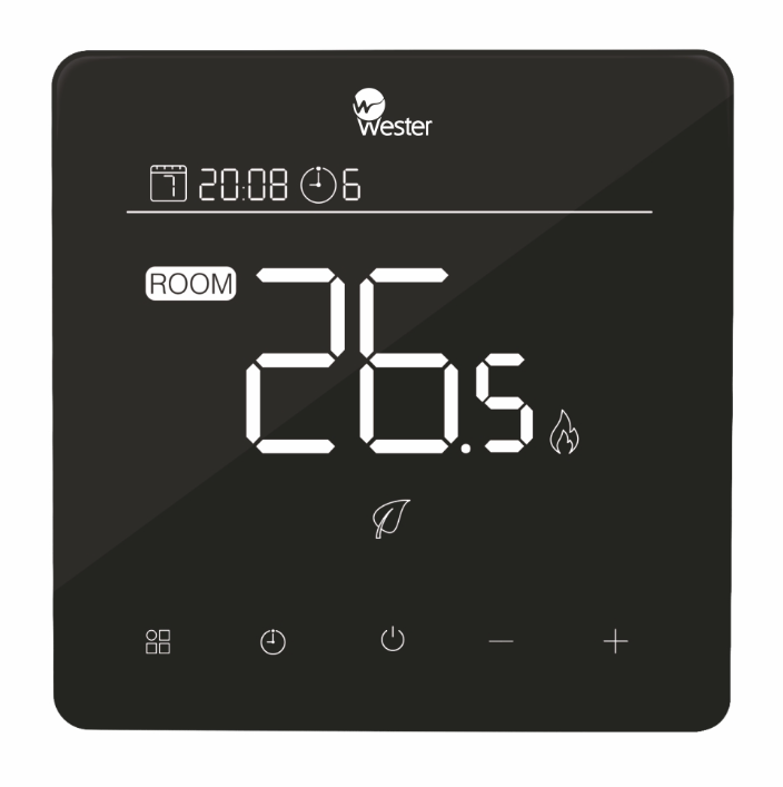 Термостат электронный программируемый Wester RT66PB черный купить с доставкой по РФ