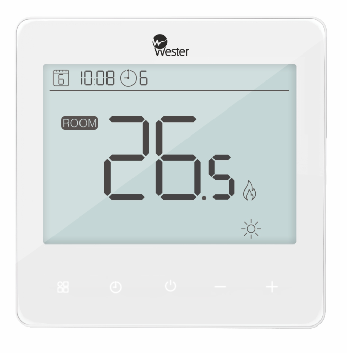 Термостат электронный программируемый Wester RT66PW белый купить с доставкой по РФ