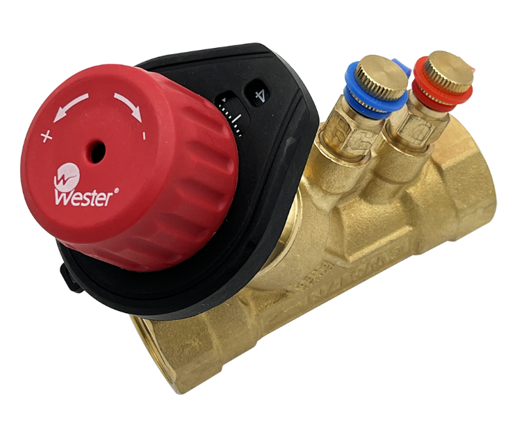 Клапан баланс. ручной с измер. ниппелями Wester ДN20 G3/4" ВР Kvs 5,39 купить с доставкой по РФ