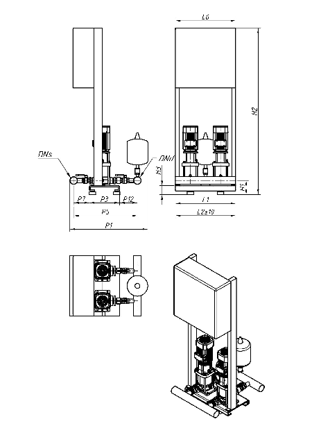Насосная станция Wilo COR-2 MVL 1203/SKw-EB-R заказать со складов по всей России
