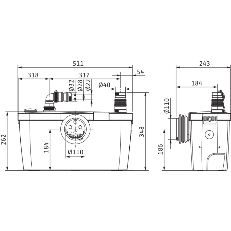 Насосная станция Wilo HiSewlift 3-15 купить по цене 37950 руб.