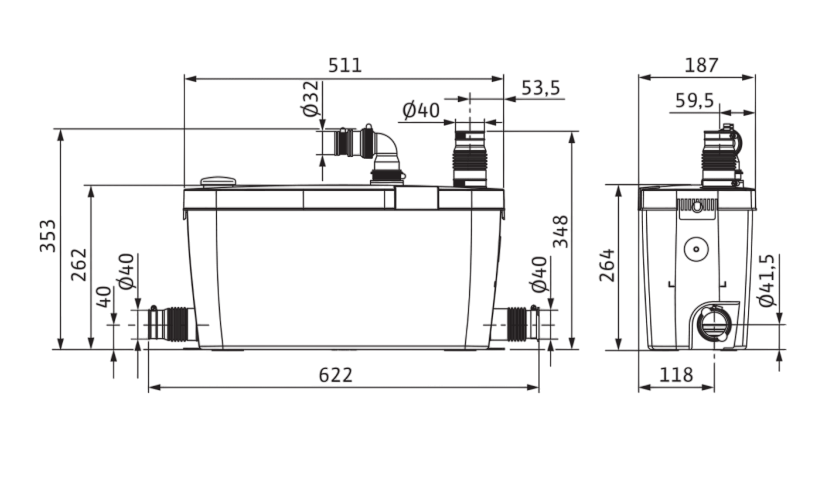 Насосная станция Wilo HiDrainlift 3-37 заказать со складов по всей России
