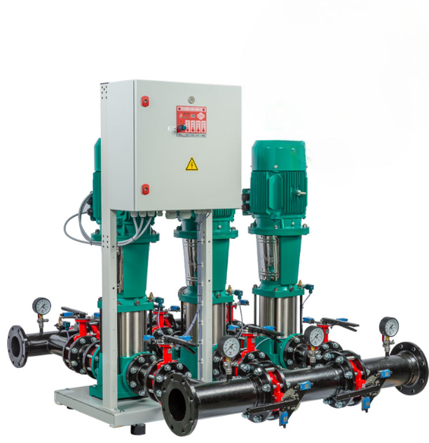 Насосная станция пожаротушения Wilo CO 4 MVL 820/SK-FFS-PN25-R-CS купить с доставкой по РФ