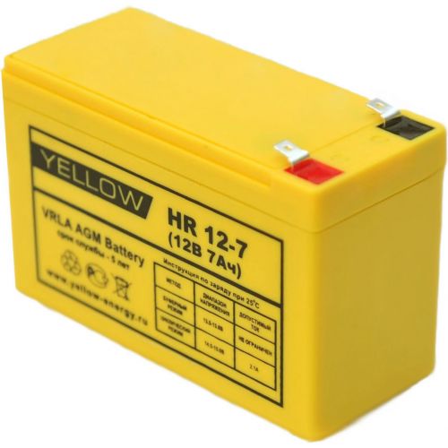 Аккумуляторная батарея YELLOW HR 12-7 купить с доставкой по РФ