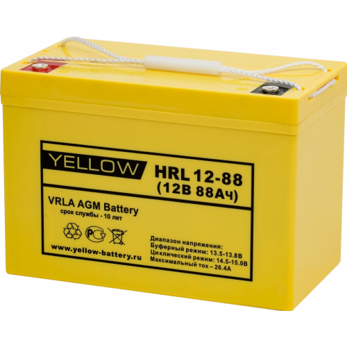 Аккумуляторная батарея YELLOW HRL 12-88 купить с доставкой по РФ