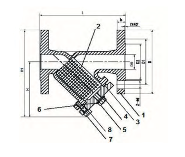   Фильтр сетчатый фланцевый ABRA-YF-3016-D125 купить по цене 18839 руб.