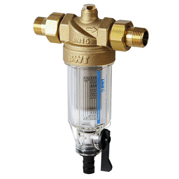 Фильтр сетчатый резьбовой 3/4", PN16, BWT Protector mini C/R, латунь, со сливным краном