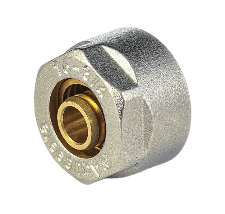 Евроконус МП обжим латунь Дн16х2,0х3/4" нак/г Aquasfera 5021-02