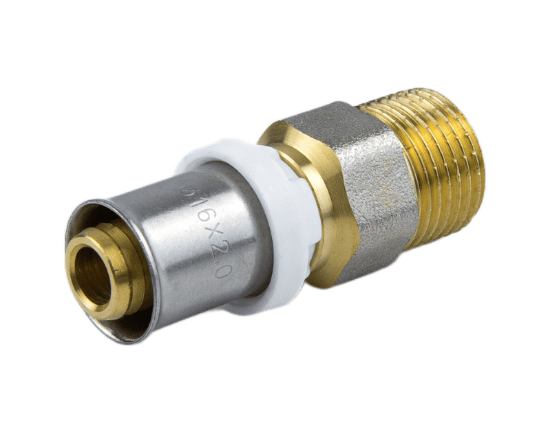 Муфта МП пресс латунь Дн16х1/2" НР Aquasfera 8001-01