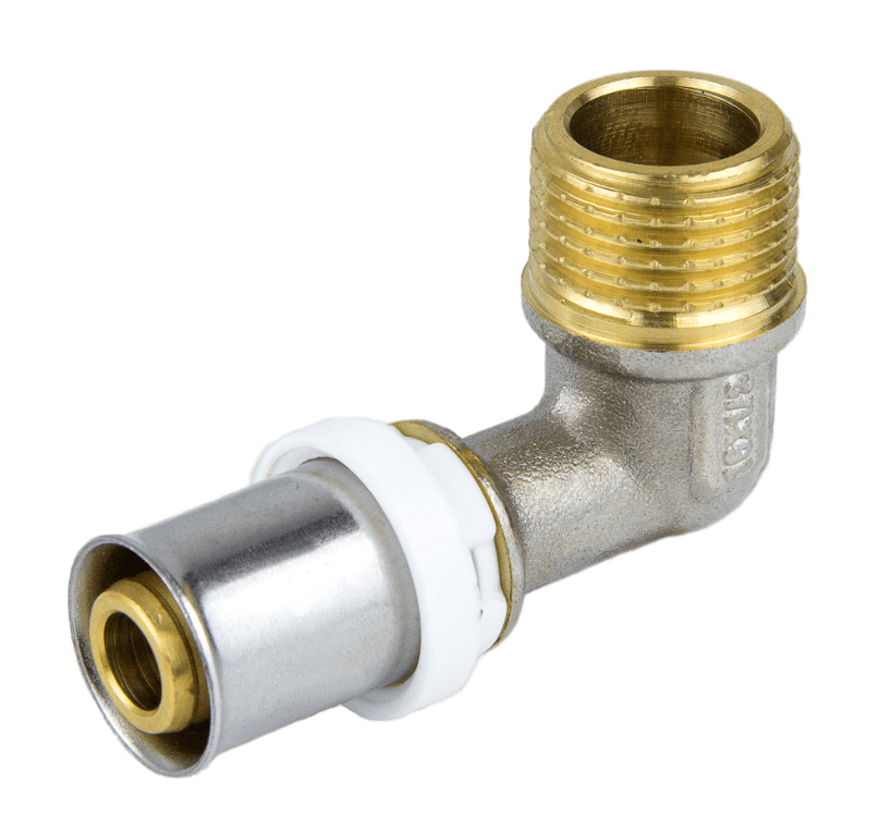 Угольник МП пресс латунь Дн20х1/2"х90гр НР Aquasfera 8006-03