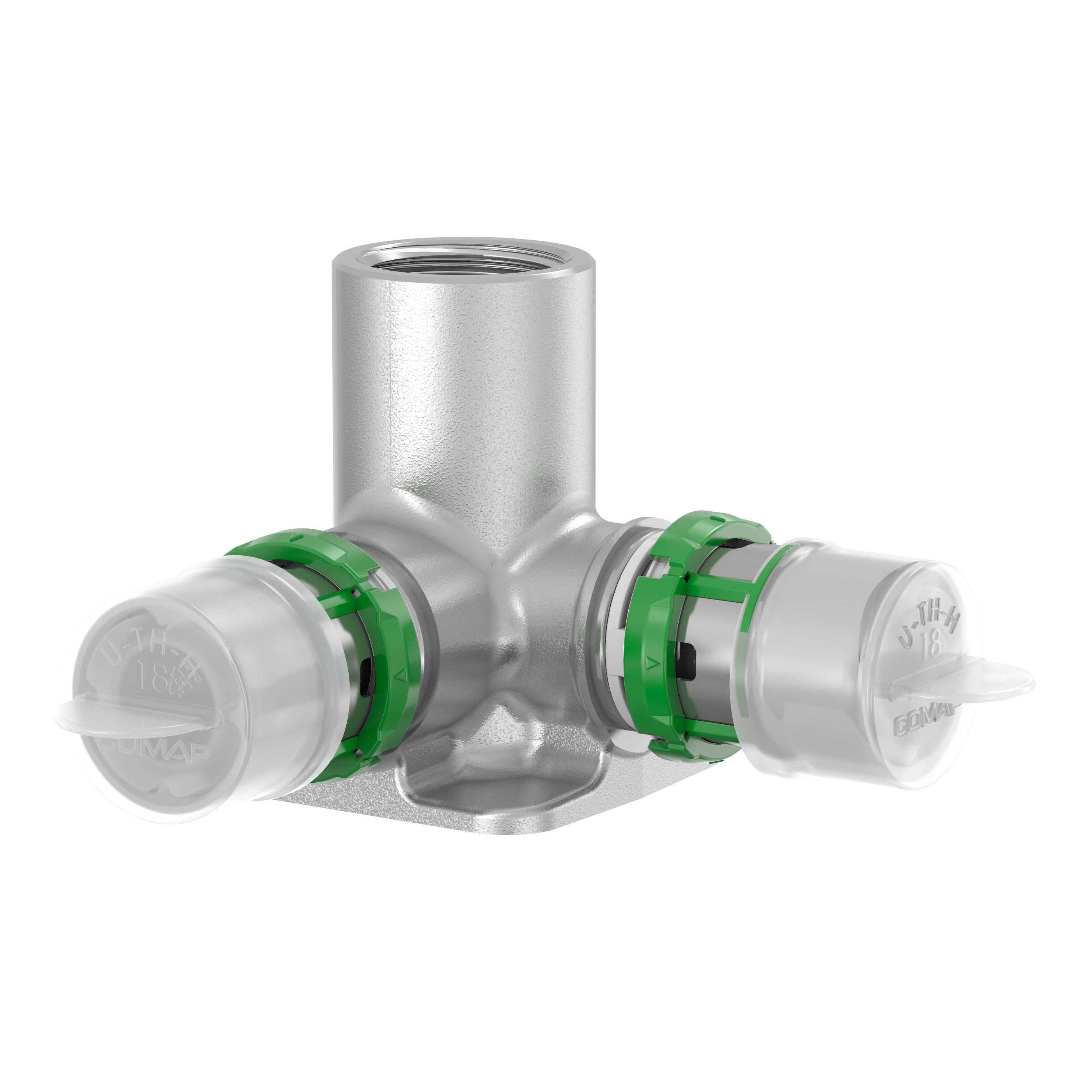 ПРЕСС Тройник 20х1/2"М установочный H53мм Comap