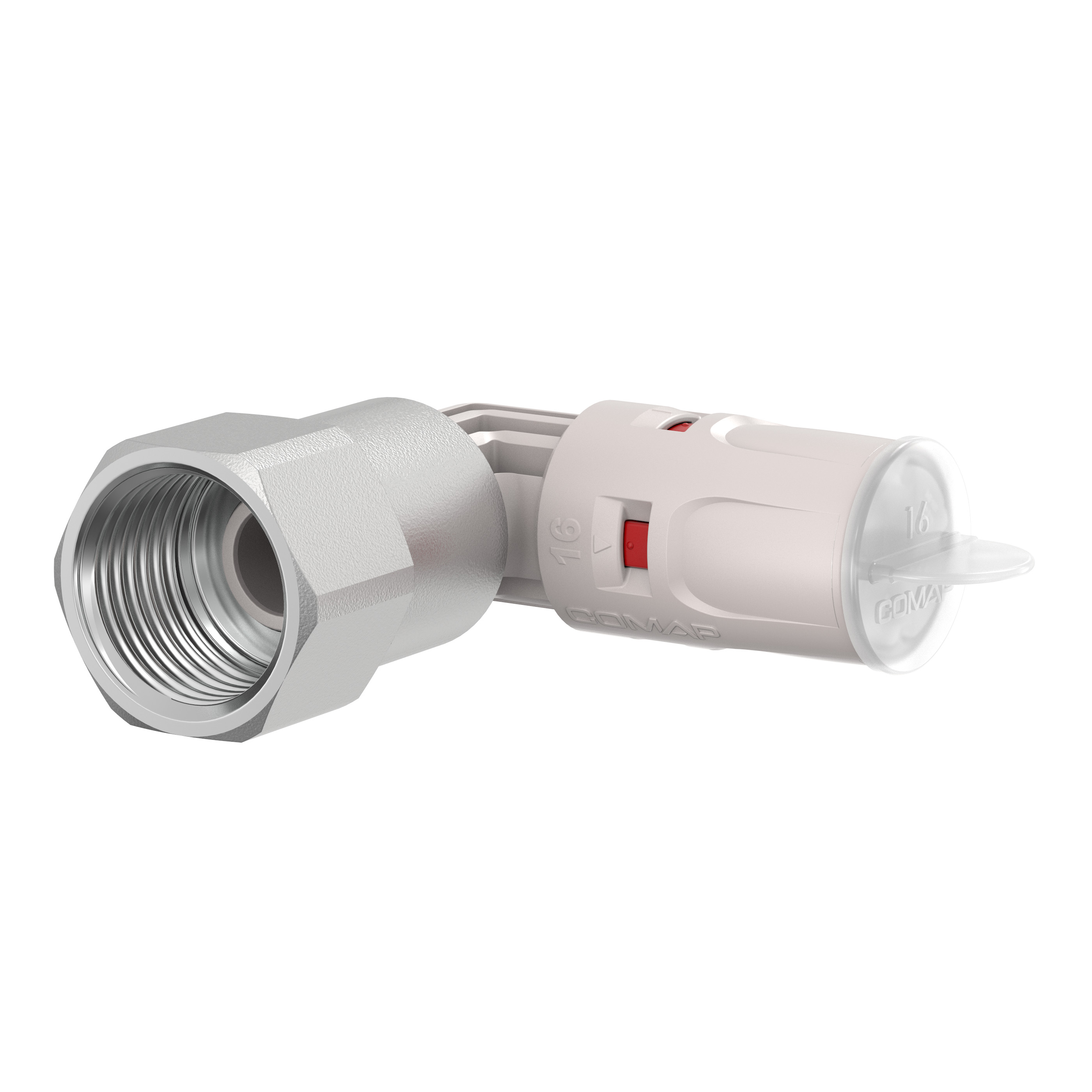 Уголок 90° с внутренней резьбой 20- F1/2 PUSH Comap