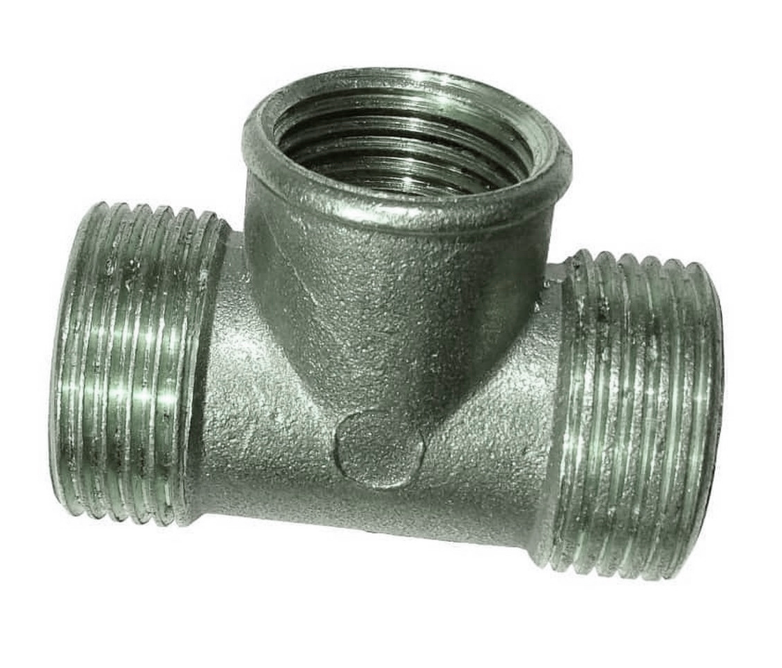 Тройник Elsen ННН 1/2" 1/2" 1/2" TIN латунь, равнопроходной
