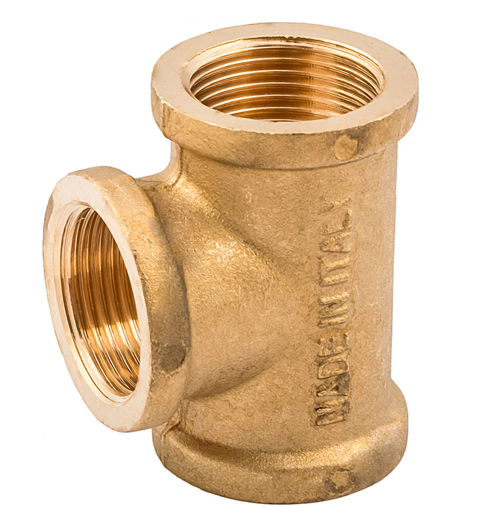 Тройник ВВВ, 1/2", 1/2", 1/2", TIN латунь, равнопроходной ELSEN