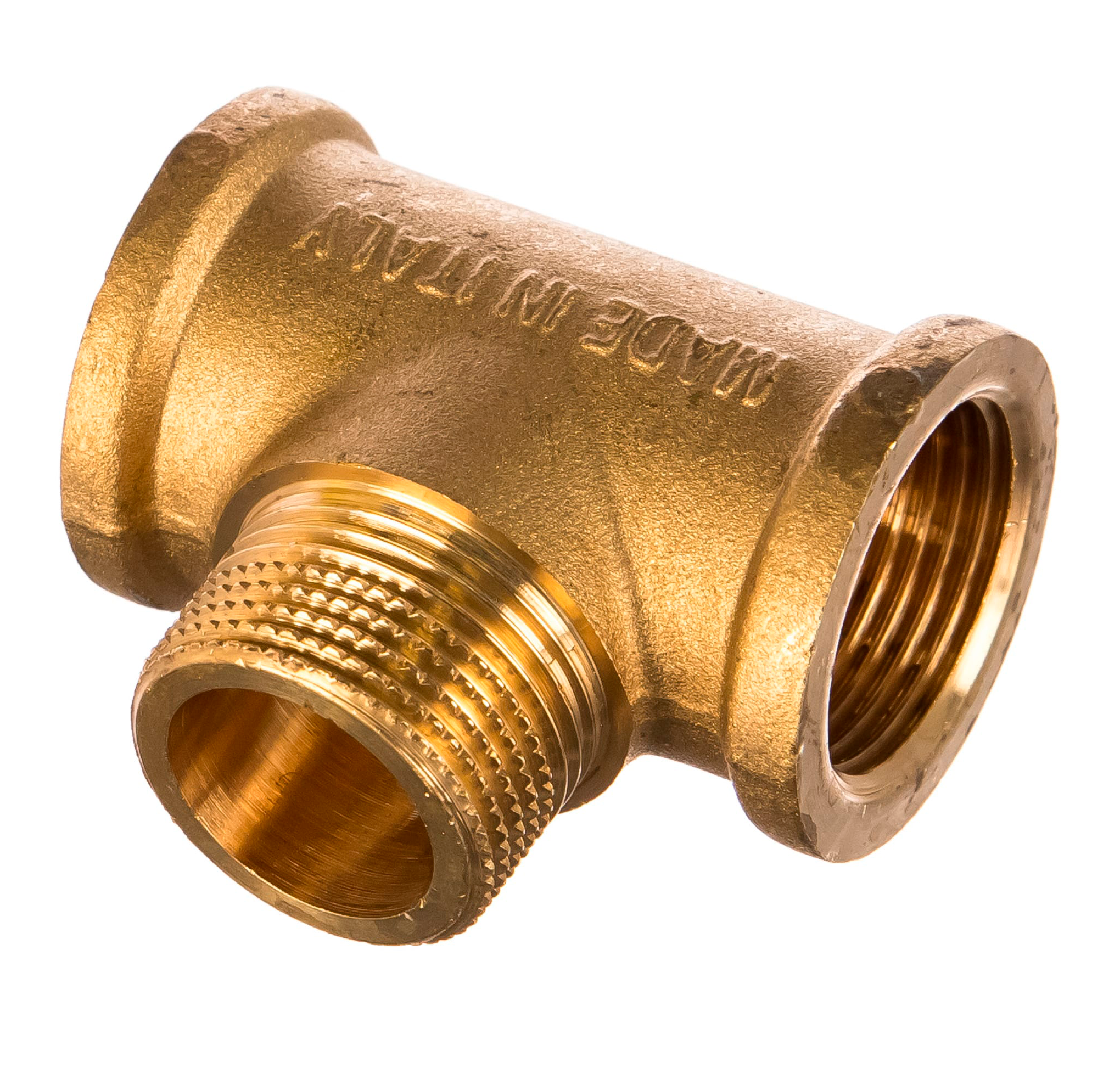 Тройник ВНВ, 1/2", 1/2", 1/2", TIN латунь, равнопроходной ELSEN