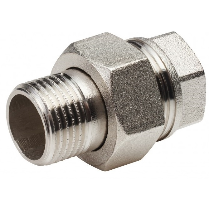 Американка 2"-2", General Fittings 2700, резьба-резьба, вн., латунь никелированная