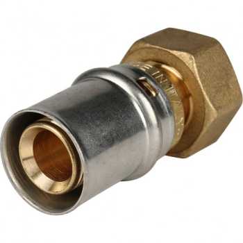 Водорозетка 20-1/2", General Fittings 5300, обжим-резьба, вн., латунь никелированная