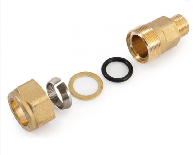 Резьбозажимное 25-1" General Fittings 2100, обжим-резьба, нар., евроконус, с ниппелем
