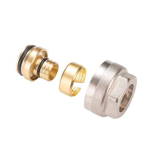 Резьбозажимное 20x2.9-3/4" General Fittings, обжим-резьба, вн., латунь, евроконус