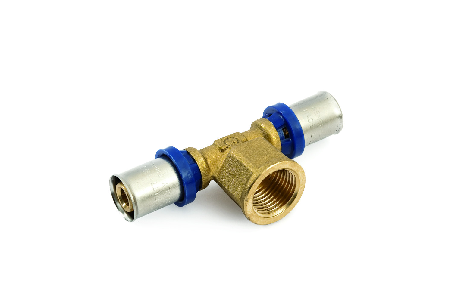Тройник 20-3/4"-20, General Fittings 5T00, 12, пресс-резьба, вн., латунь купить с доставкой по РФ