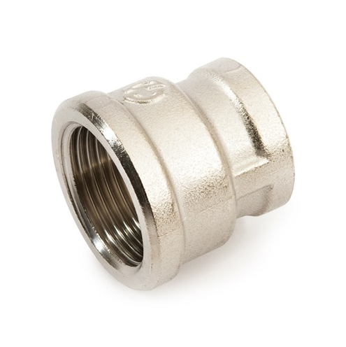 Муфта General Fittings 2600 3/8"-1/4" резьба-резьба, вн., латунь никелированная