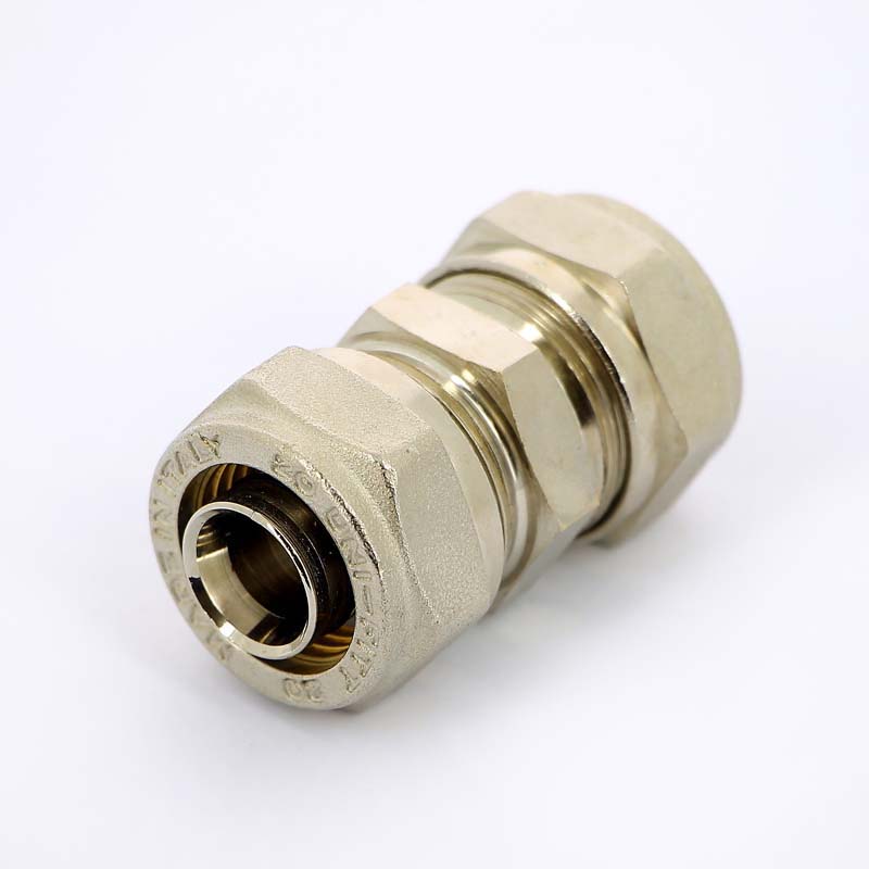 Муфта 26-20 General Fittings 5300 обжим-обжим, латунь никелированная