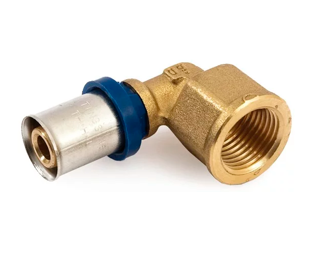 Угольник 32-1" General Fittings 5S00 пресс-резьба, вн., латунь
