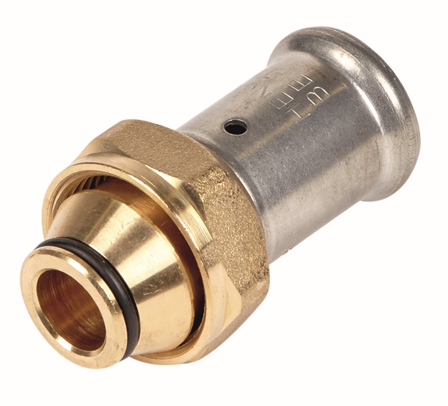 Переходник 16-3/4", Henco P, 19, пресс-резьба, вн., латунь, евроконус