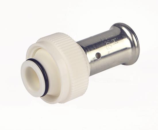 Переходник 16-3/4", Henco PKW, 19, пресс-резьба, вн., PVDF, евроконус