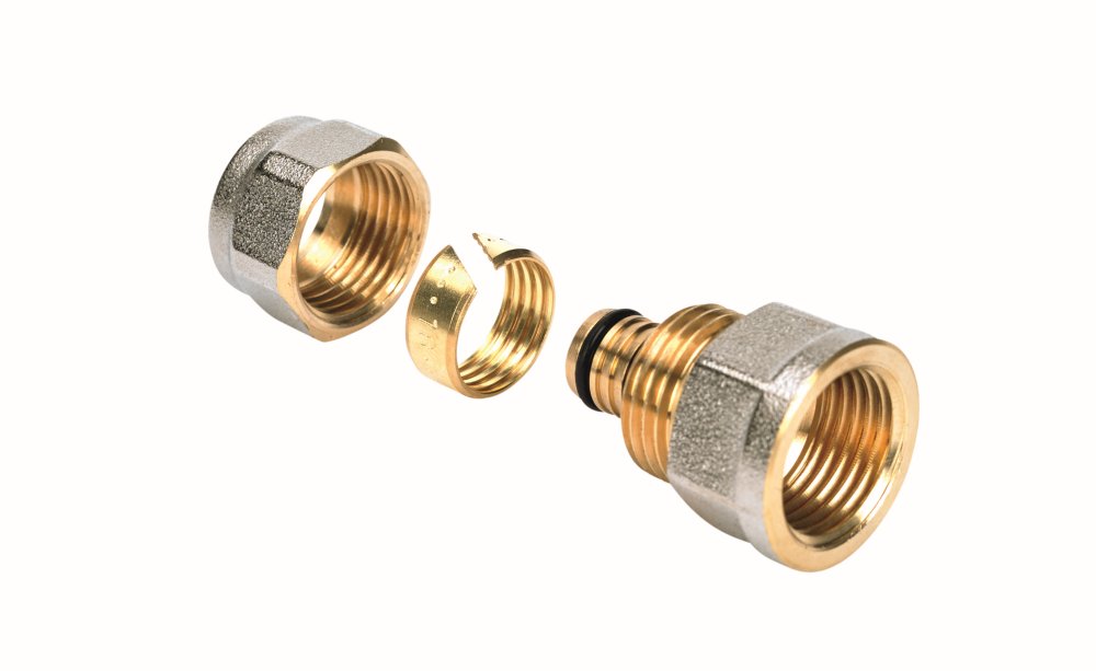 Переходник 26-3/4", Henco A, 3, обжим-резьба, вн., латунь