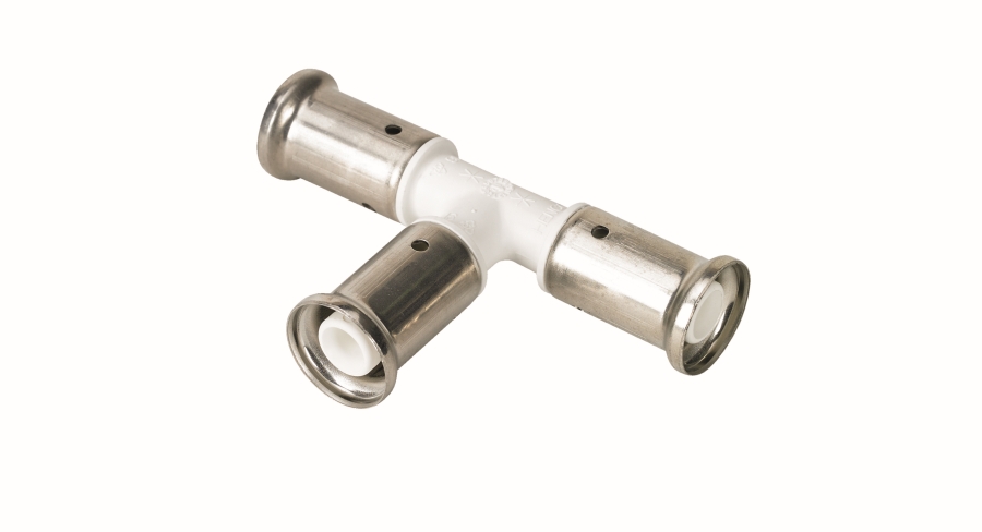Тройник 32-32-32, Henco PKW, 9, пресс-пресс, PVDF