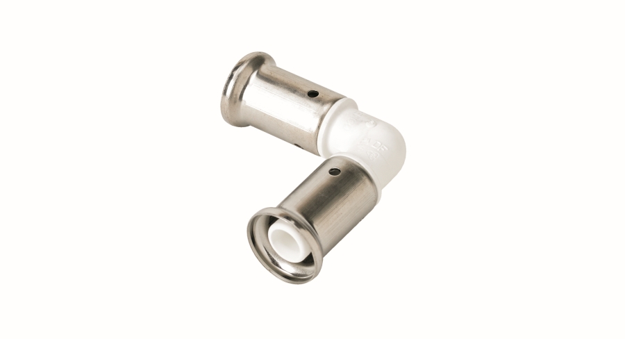 Угольник 90° 16-16, Henco PKW, 1, пресс-пресс, PVDF