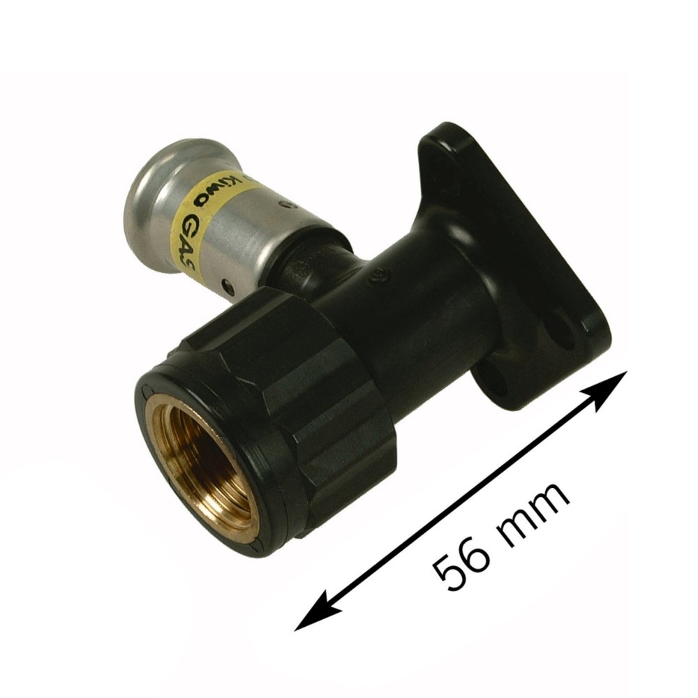 Водорозетка 16-1/2", Henco PKG, 2, пресс-резьба, вн., PVDF, с черной заглушкой, газ заказать со складов по всей России