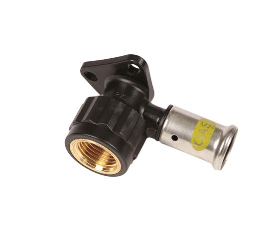 Водорозетка 16-1/2", Henco PKG, 2, пресс-резьба, вн., PVDF, с черной заглушкой, газ купить с доставкой по РФ