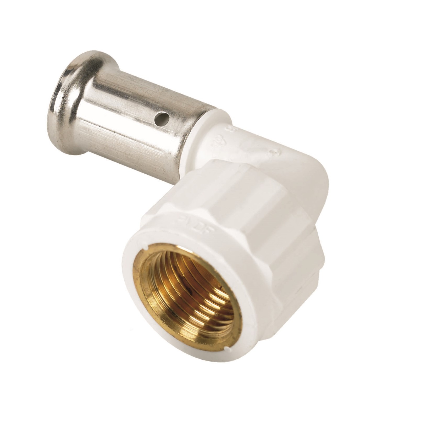 Угольник 90° 16-1/2", Henco PKW, 6, пресс-резьба, вн., PVDF 6PKW-1604