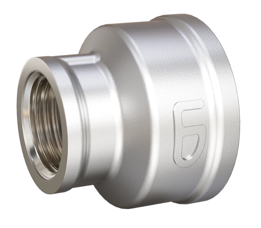 Муфта переходная LD Pride DN25х15 (1"ВР х 1/2"ВР) латунь никель